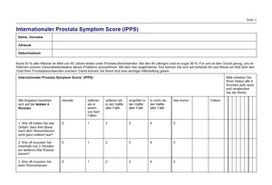Test für Blasenentleerungsstörungen infolge gutartiger Prostataerkrankungen (IPSS)